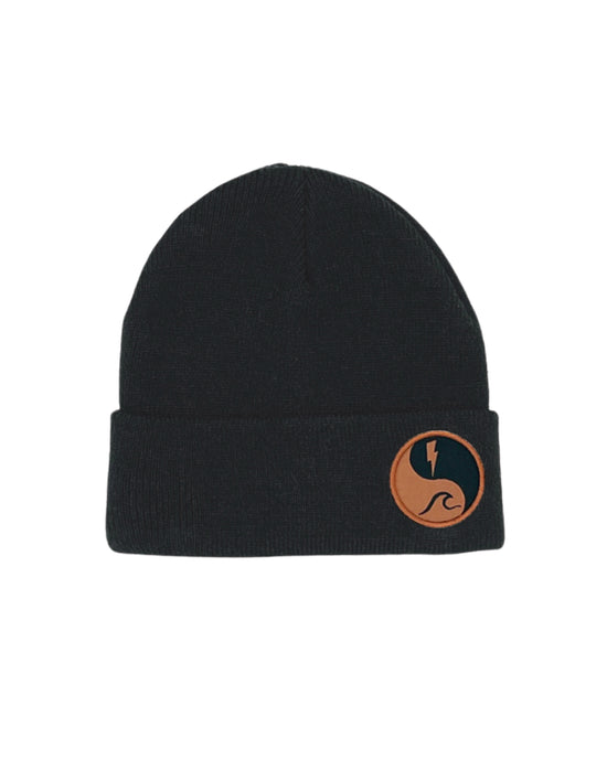 Black F4A beanie with patch