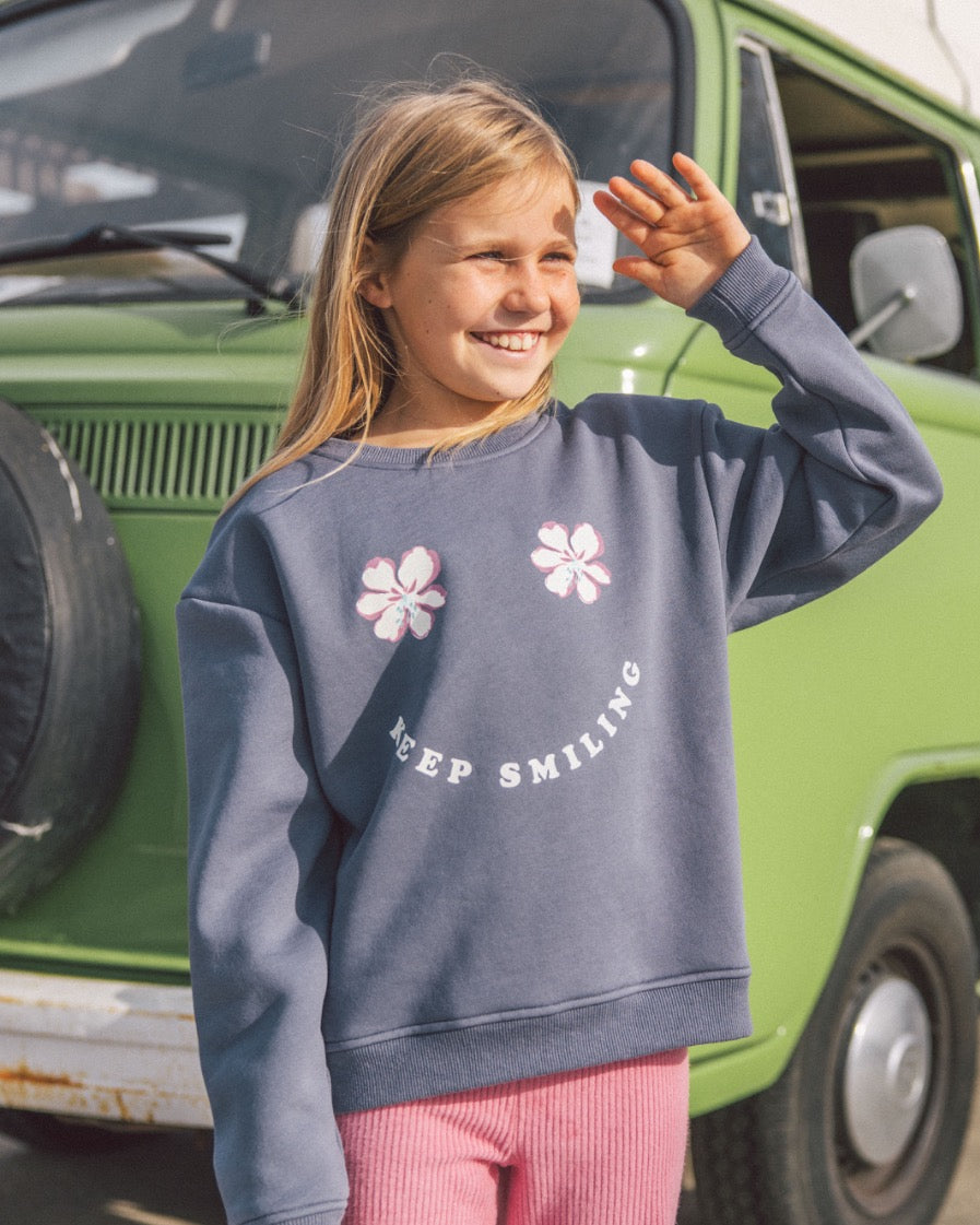 Girl's Smile Oversized Sweatshirt – Feather Arrow