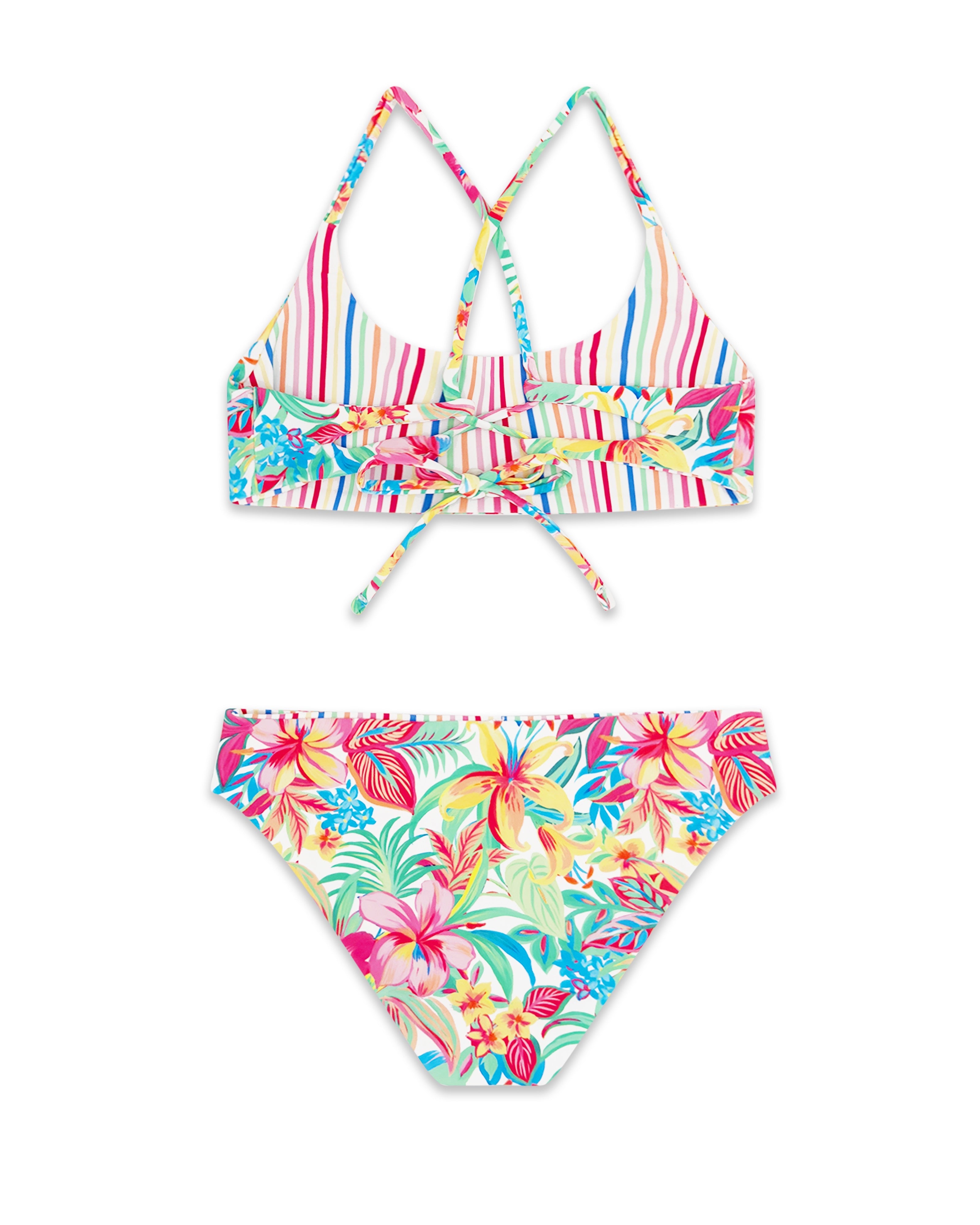 Girl's Waverly Reversible Bikini - Tropic Flora