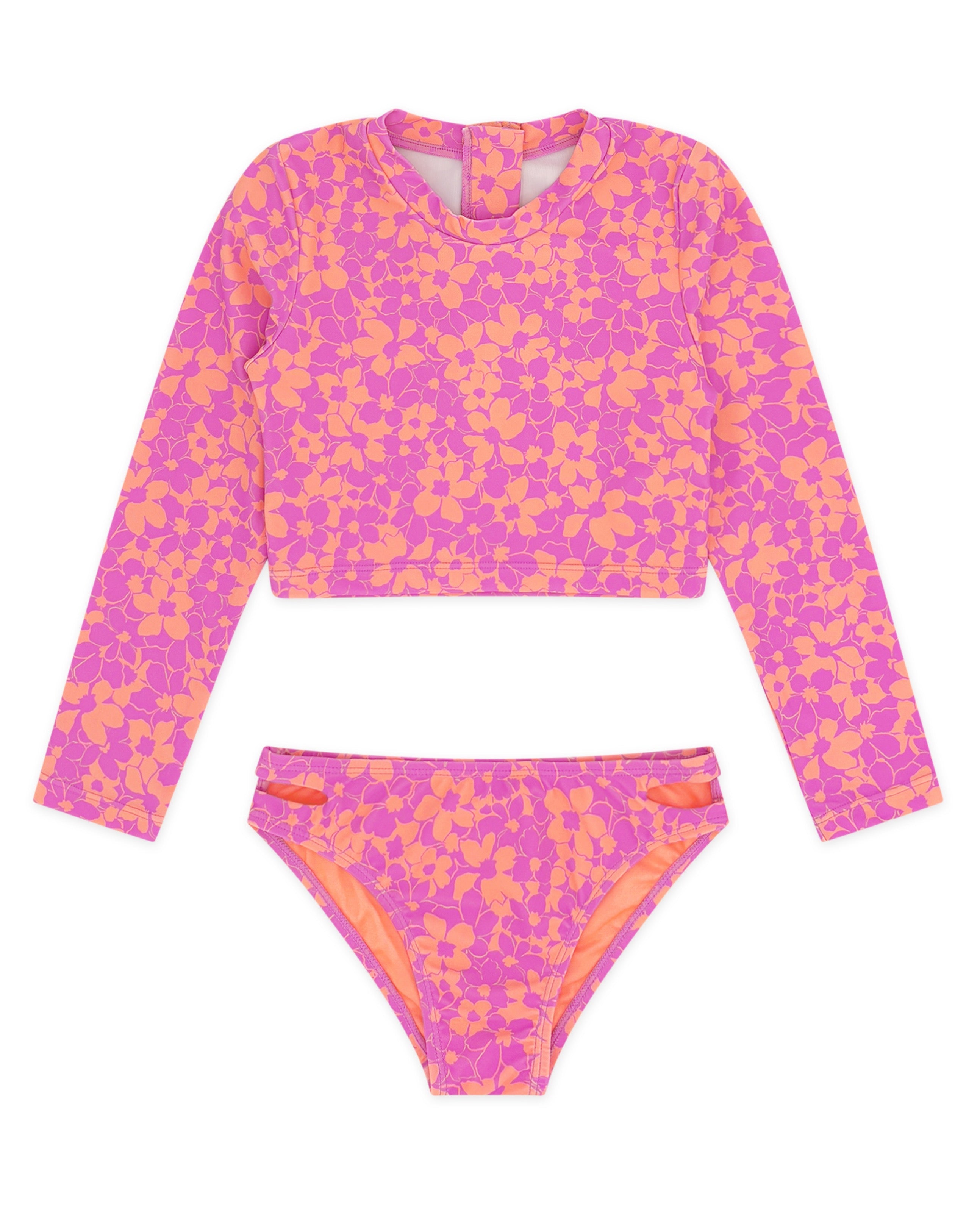 Girl's Waves 4 Days Rashguard Bikini - Flower Power – Feather 4 Arrow