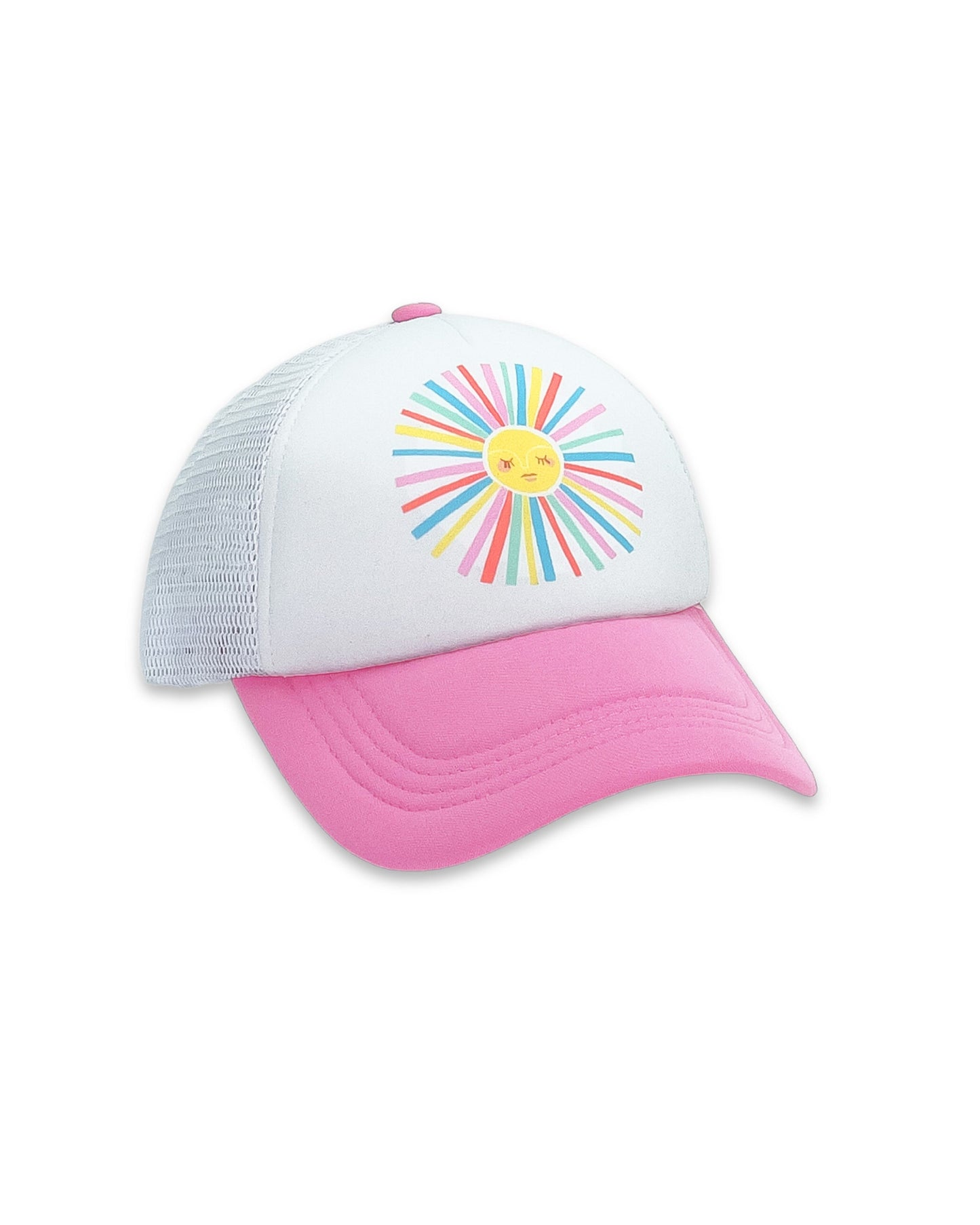 Load image into Gallery viewer, Rainbow Sun Trucker Hat
