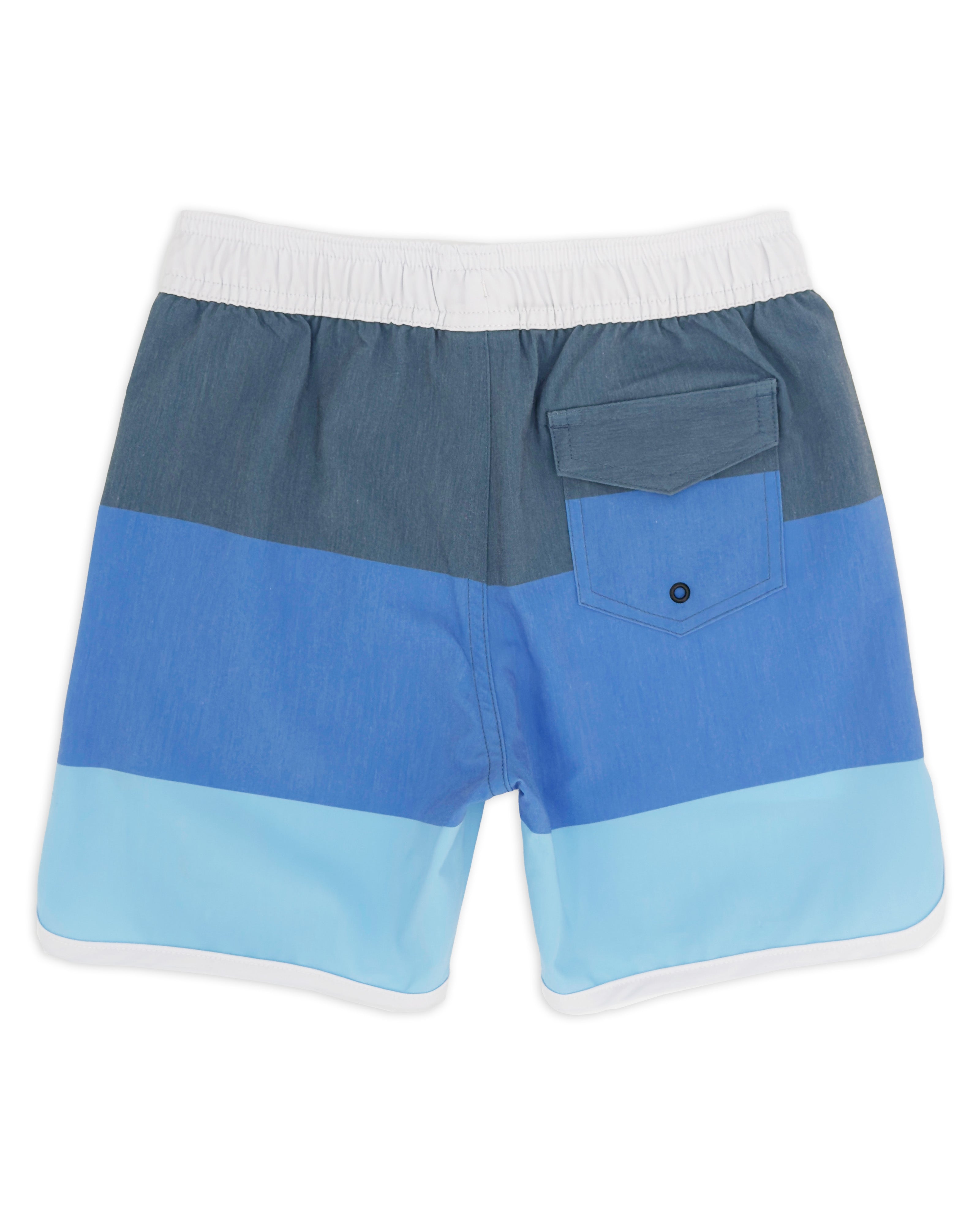Boy's Scallop Boardshort - Block Stripe – Feather 4 Arrow