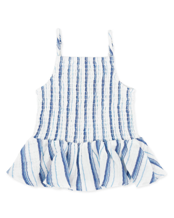 Isla Smocked Tank - Marina Stripe - Feather 4 Arrow