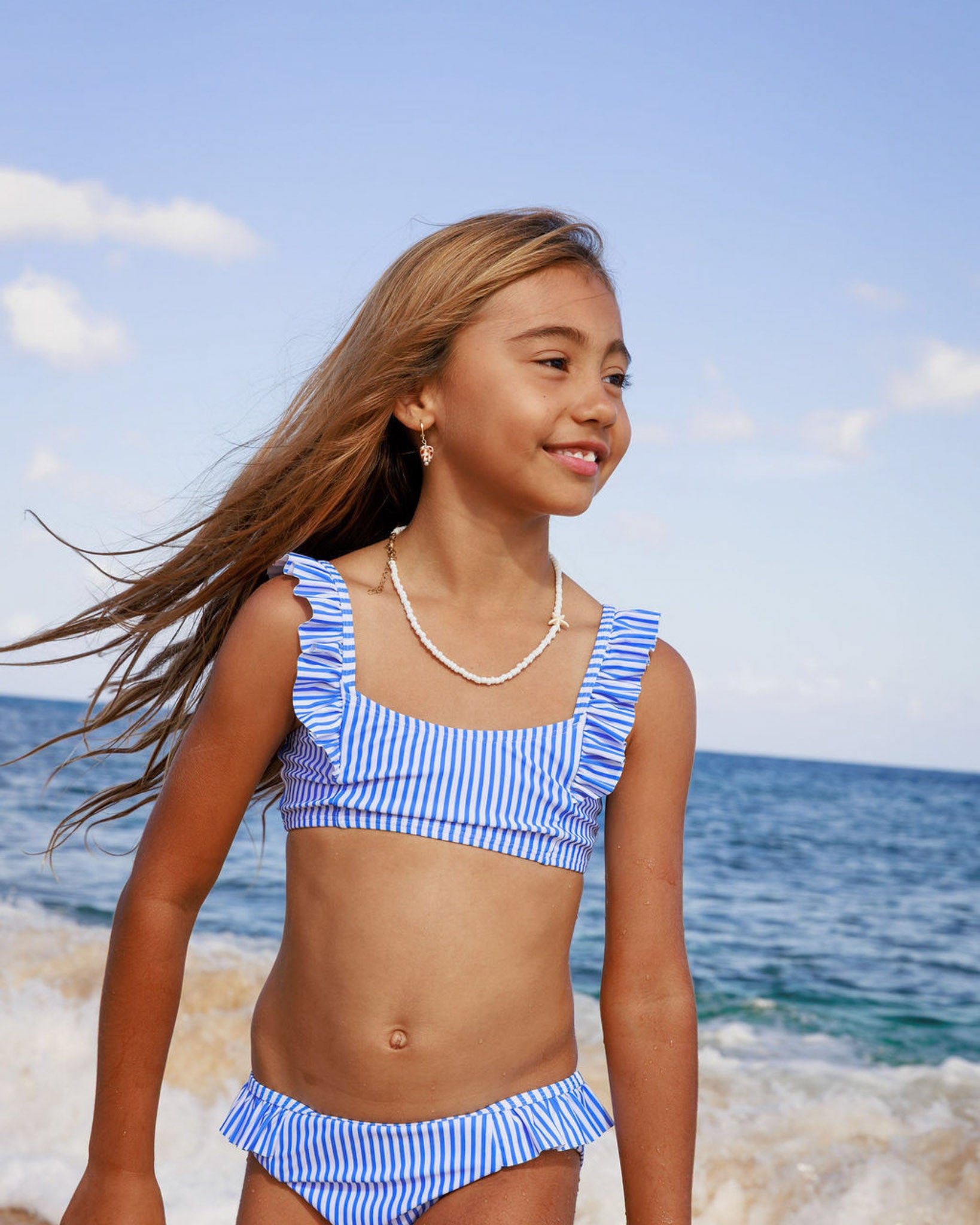 Girl's Happy Daze Bikini - Marina Stripe – Feather 4 Arrow