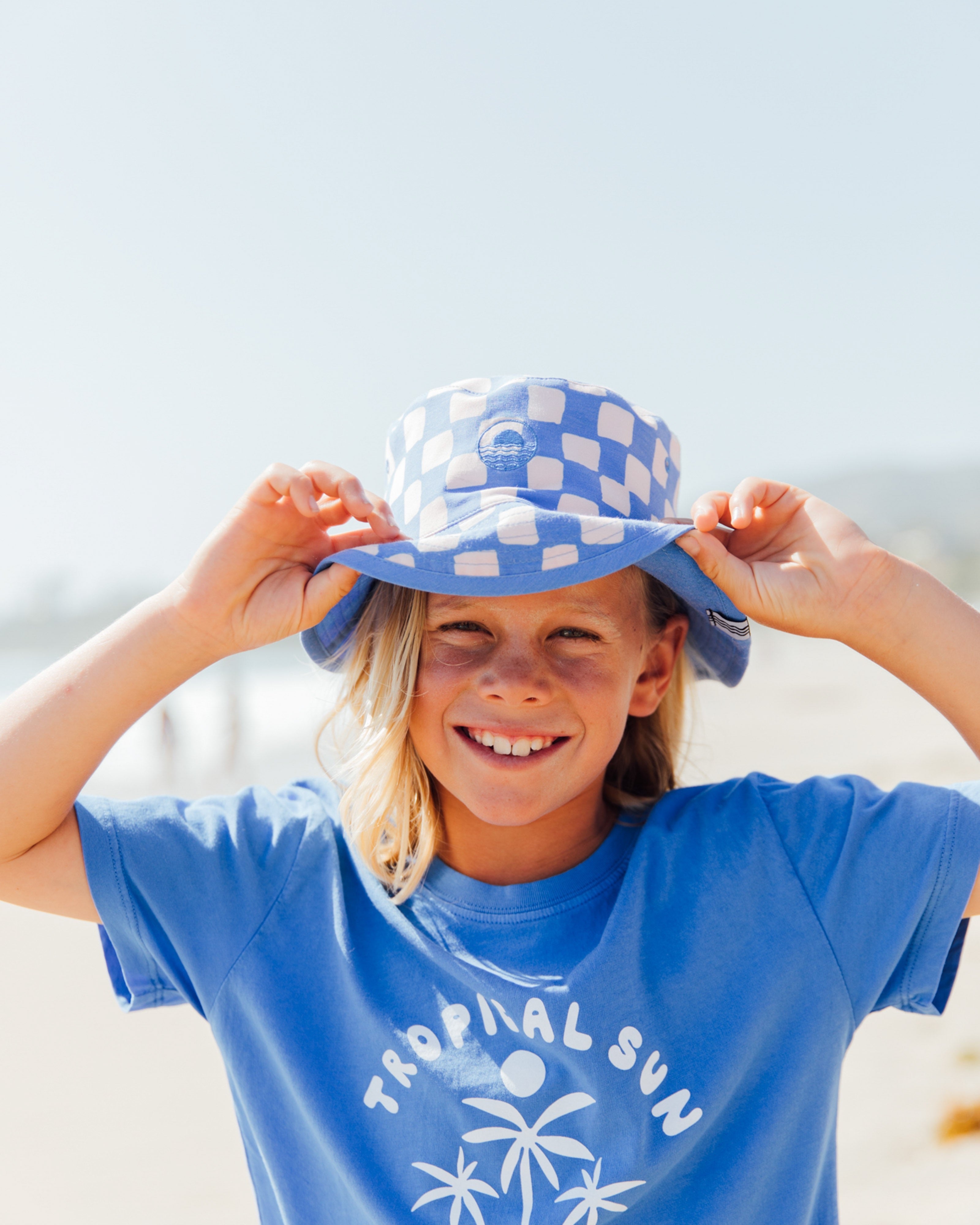 Boy's Reversible Bucket Hat - Check Mate – Feather 4 Arrow