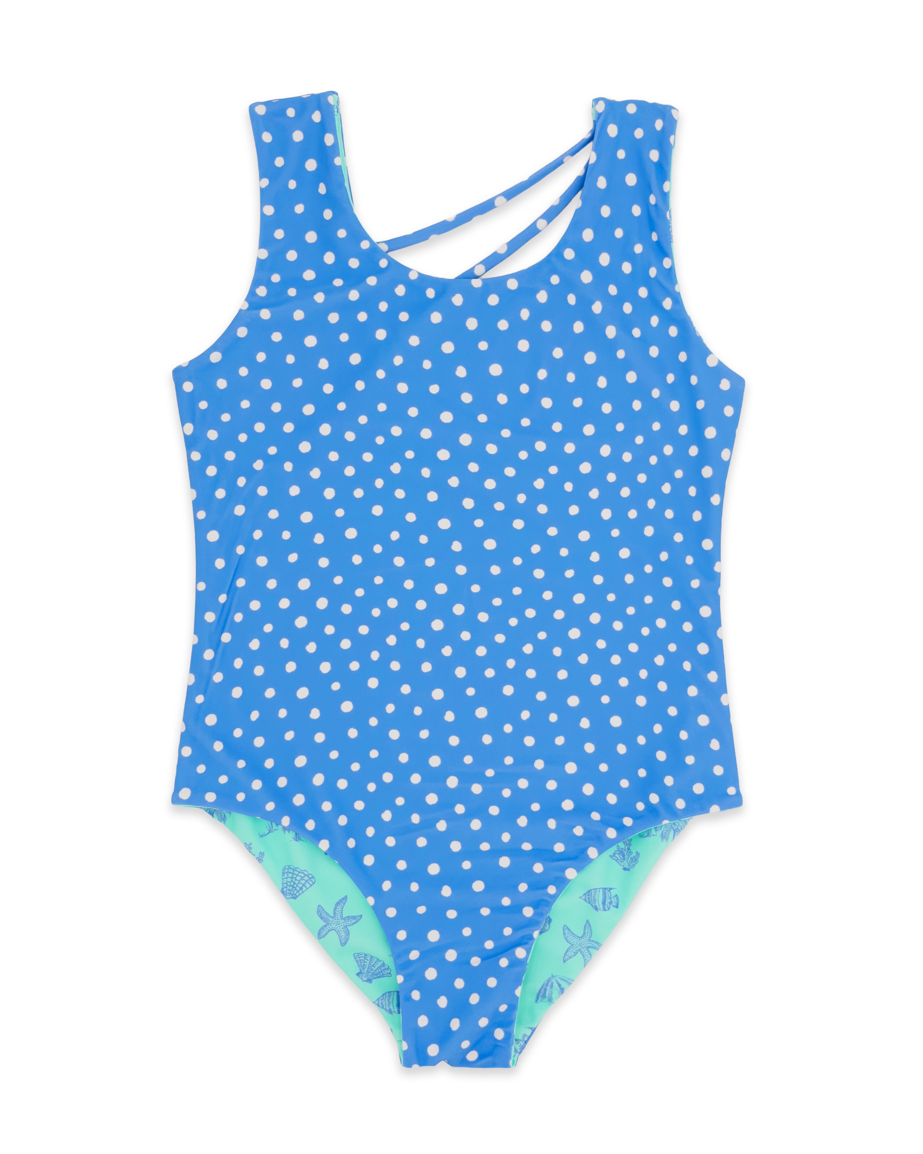 Girl's Summer Sun Reversible One-Piece - Sandy Shores – Feather 4