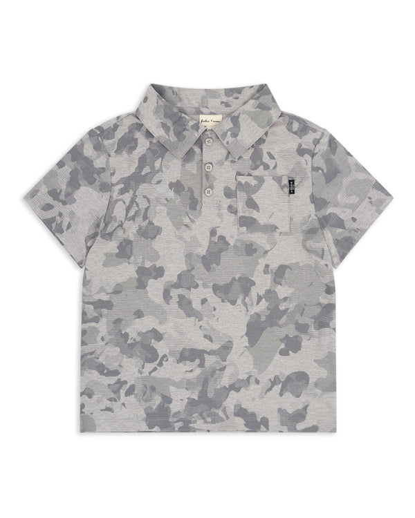 Feel Good Tech Polo - Camo Heather - Feather 4 Arrow