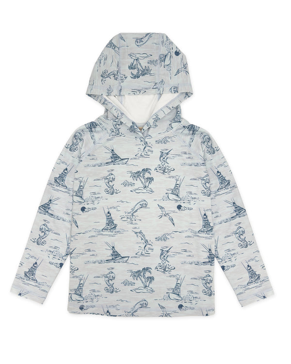 Reel Deal Tech Hoody - Out To Sea - Feather 4 Arrow