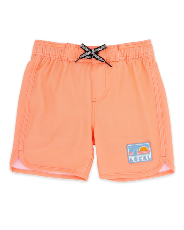 Scallop Boardshort - Orange Pop - Feather 4 Arrow