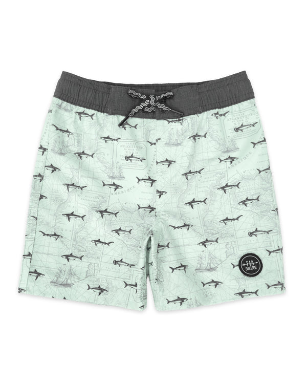 Classic Boardshort - Shark Waters - Feather 4 Arrow