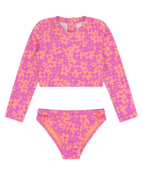 Girl's Waves 4 Days Rashguard Bikini - Flower Power – Feather 4 Arrow