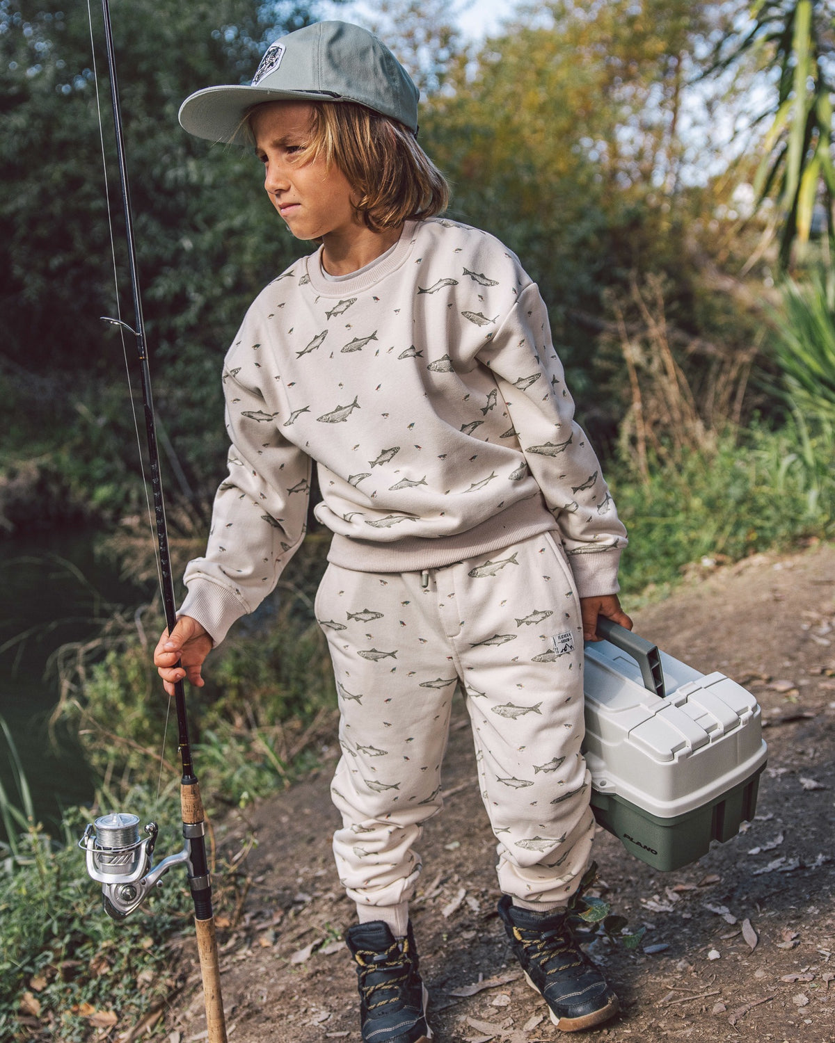Bowie Fishing Jogger - Oatmeal French Terry - Feather 4 Arrow