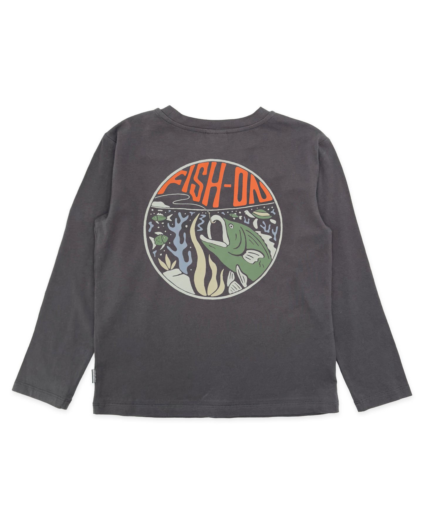 Fish On Ls Tee - Ash Grey - Feather 4 Arrow
