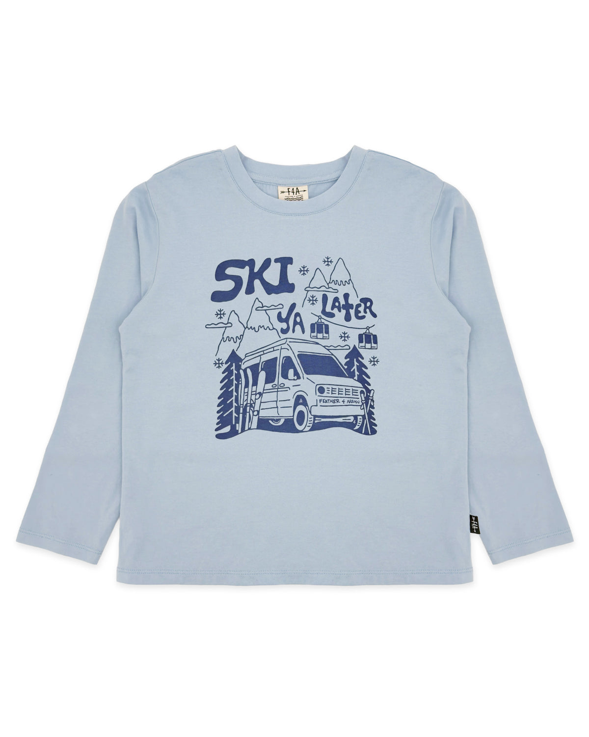 Ski Ya Later Ls Tee - Celestial Blue - Feather 4 Arrow