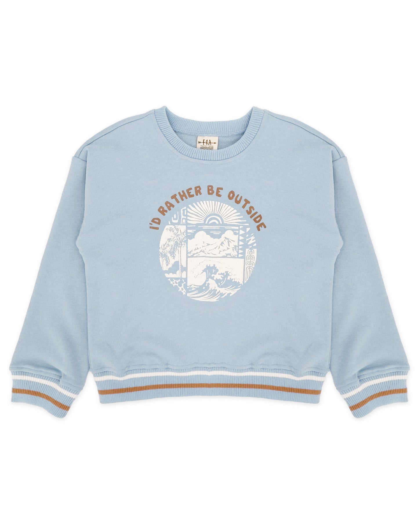 Ryder Outside Sweatshirt - Celestial Blue French Terry - Feather 4 Arrow