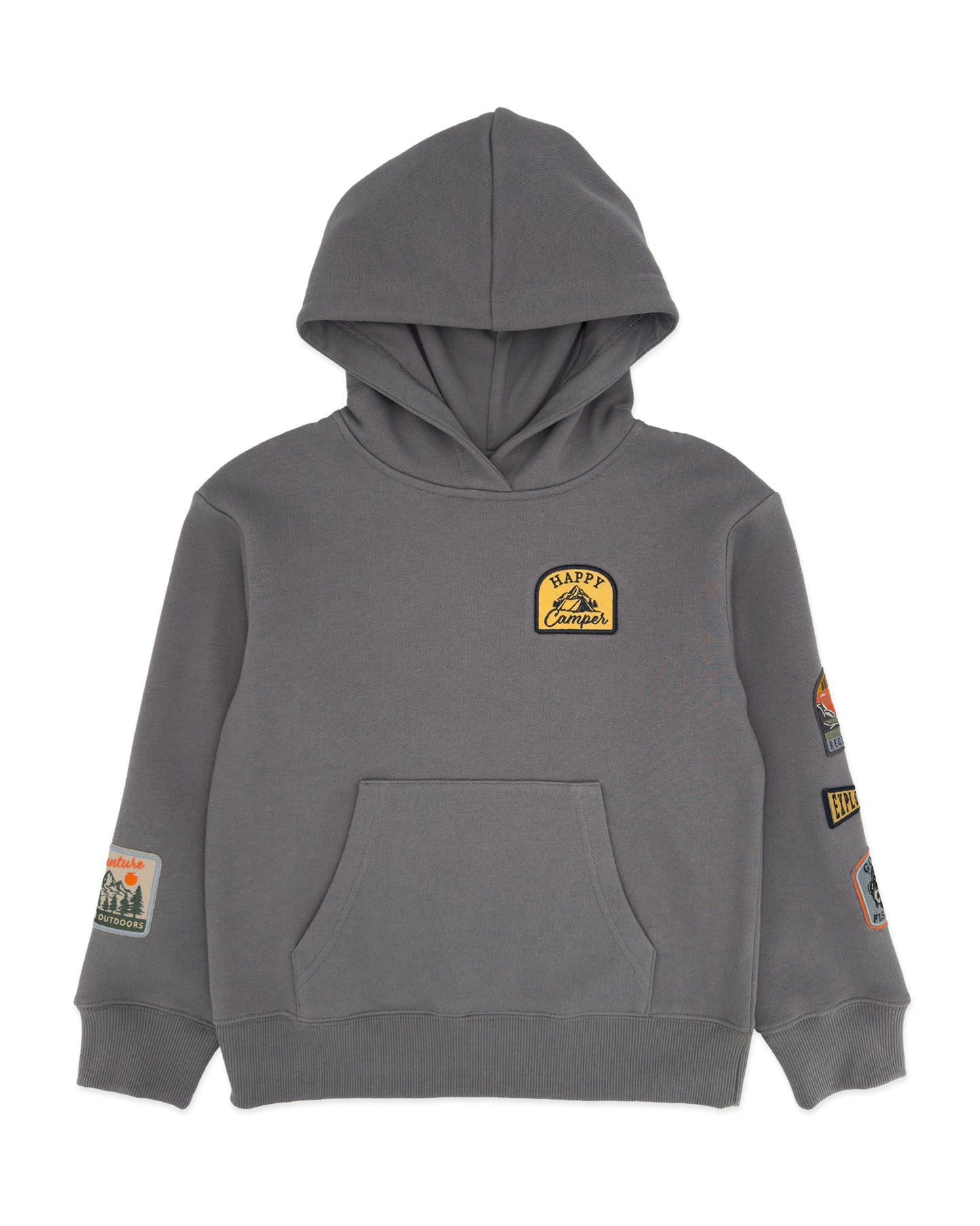 Hadley Patch Hoody - Ash Grey Fleece - Feather 4 Arrow