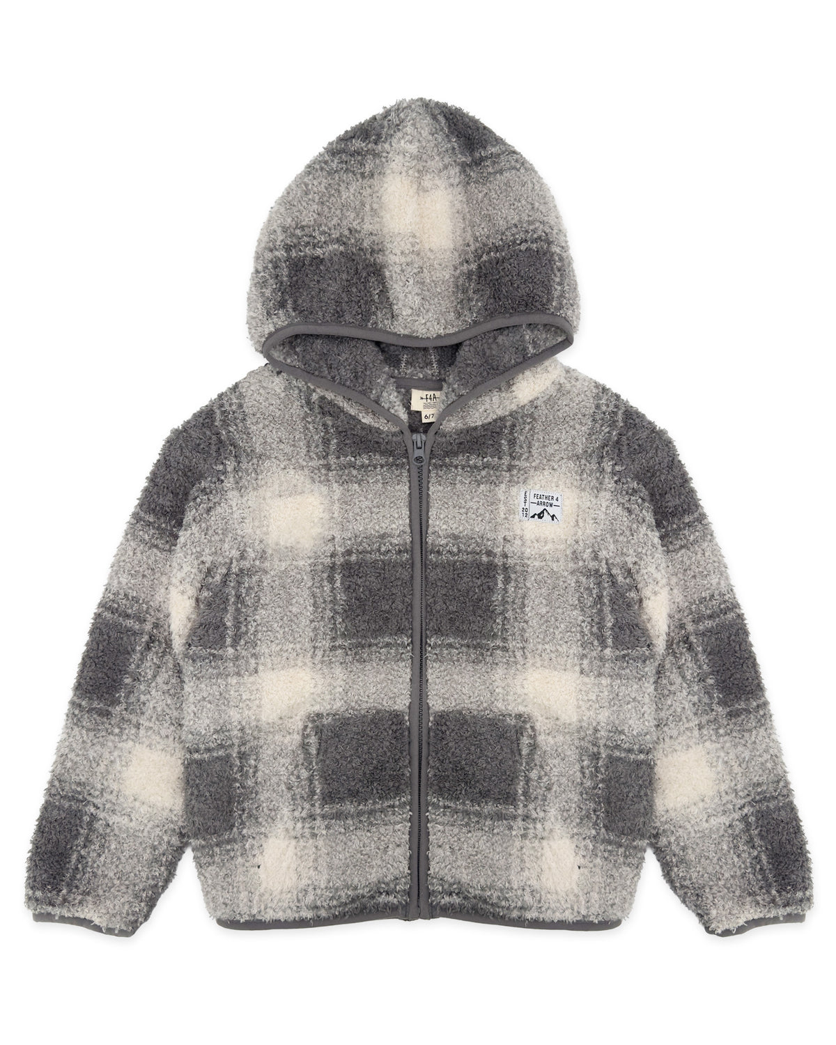 Rocky Plaid Jacket - Ash Grey Plush - Feather 4 Arrow