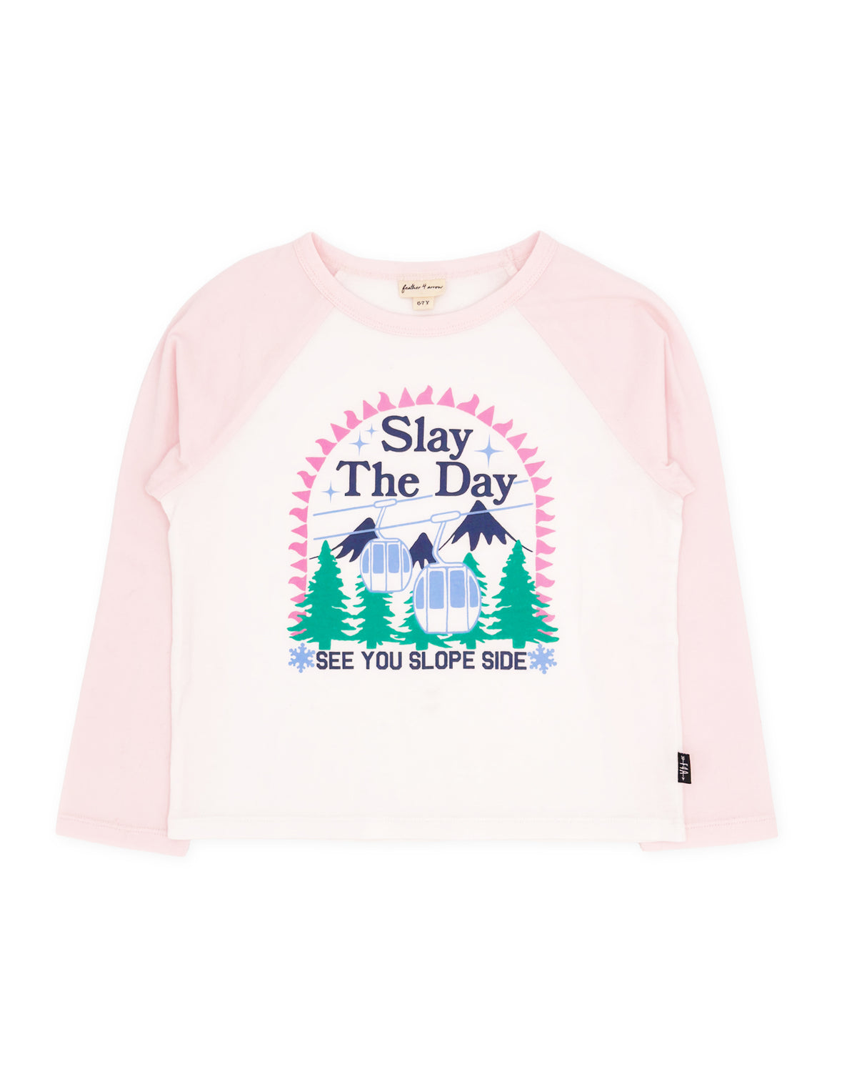 Aura Slay Raglan Tee - Pink Marshmallow - Feather 4 Arrow