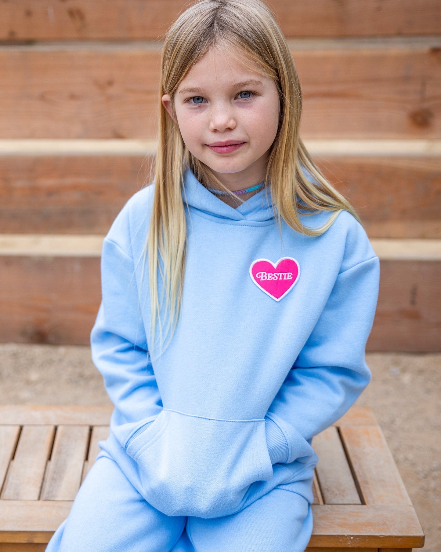 Hadley Bestie Hoody - Blue Sky Fleece - Feather 4 Arrow
