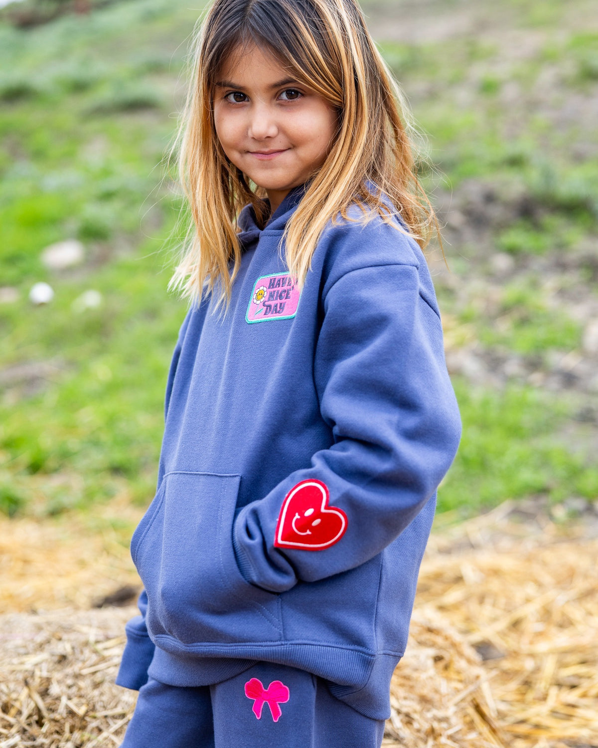 Hadley Patch Hoody - Crown Blue Fleece - Feather 4 Arrow