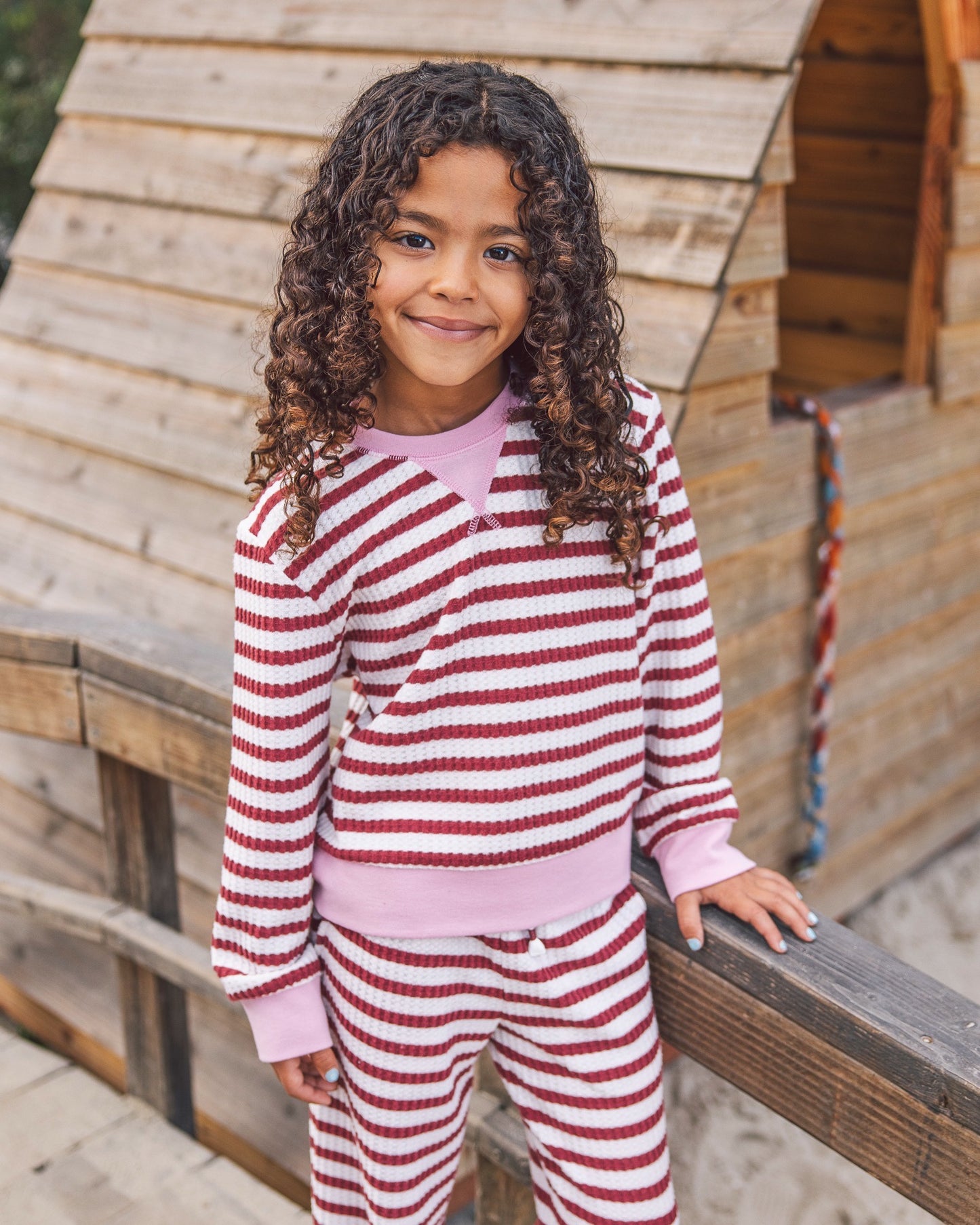 Scout Stripe Top - Mystic Maroon Thermal - Feather 4 Arrow