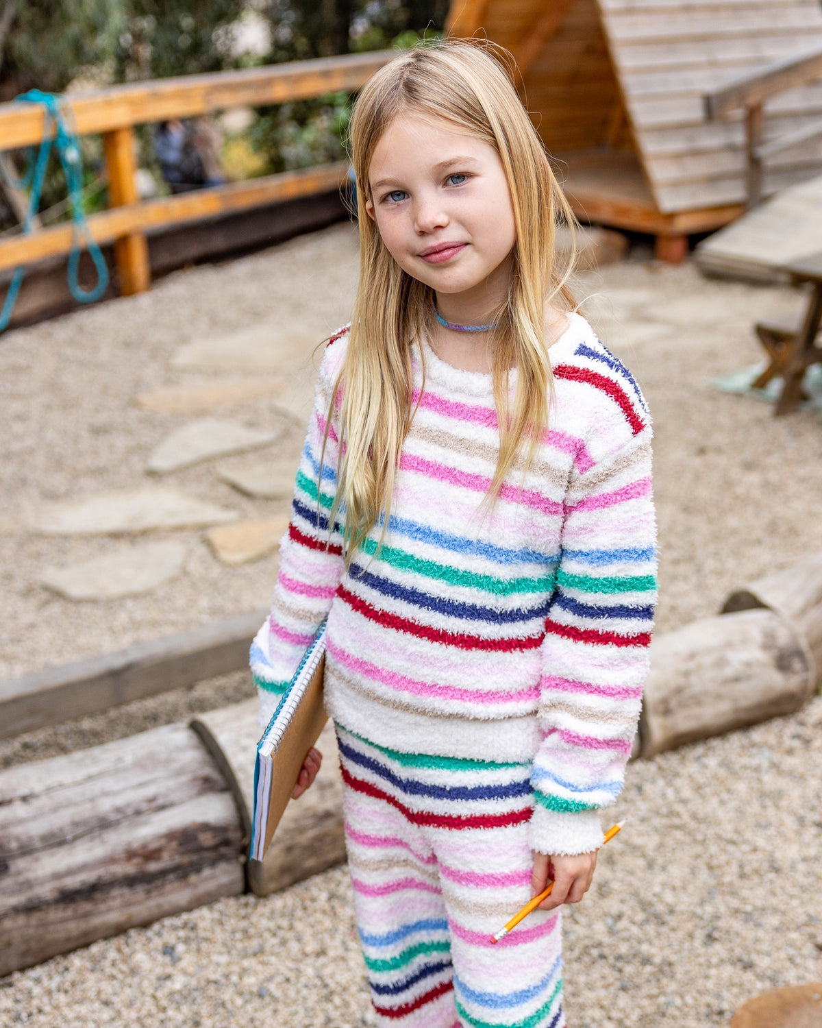 Dreamer Stripe Sweater - Multi Stripe Plush - Feather 4 Arrow