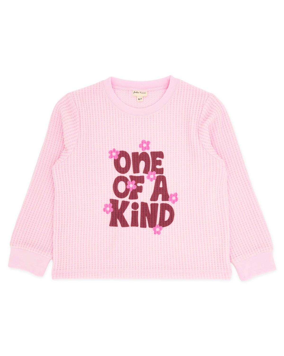 One Of A Kind Ls Top - Pink Marshmallow Thermal - Feather 4 Arrow